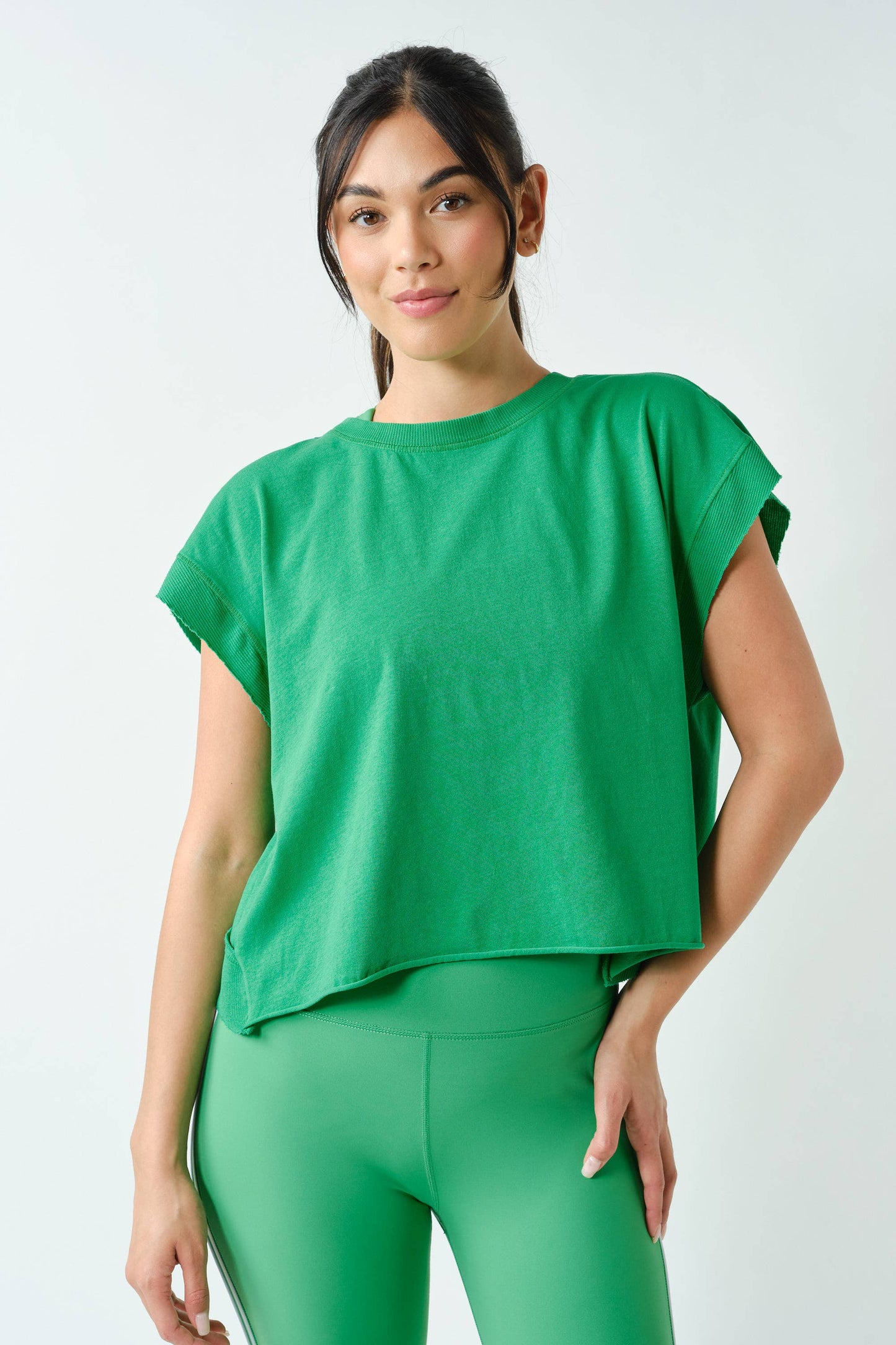 Plum Pink Open Back Pima Cotton Top