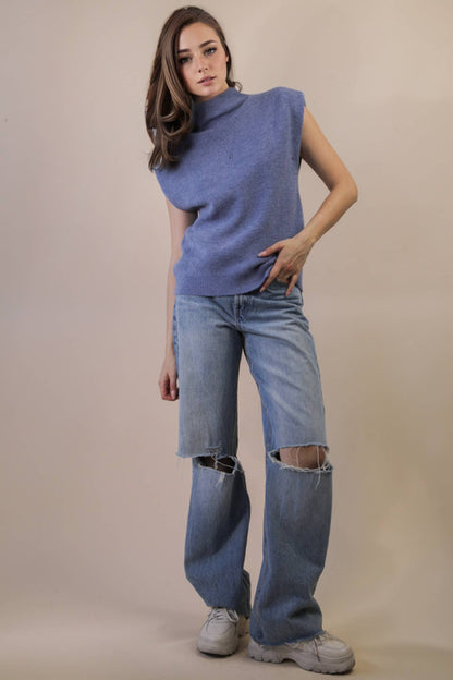 Soft Knit Sweater Vest Top