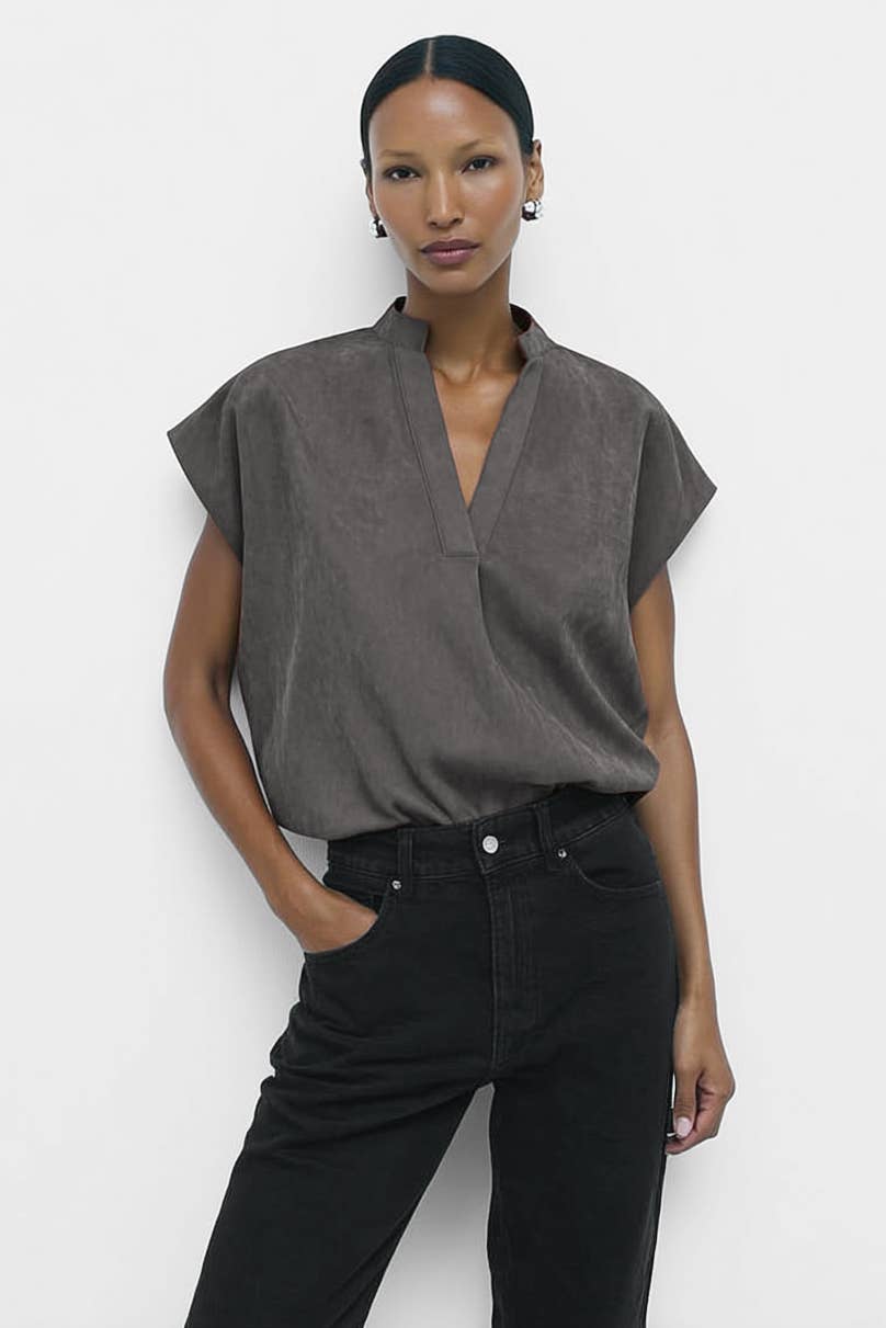 Soft Matte Drop Shoulder Blouse – The Dogwood Boutique