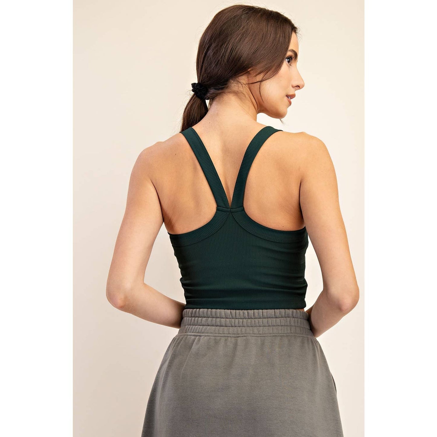 Nylon Rib Racerback Tank