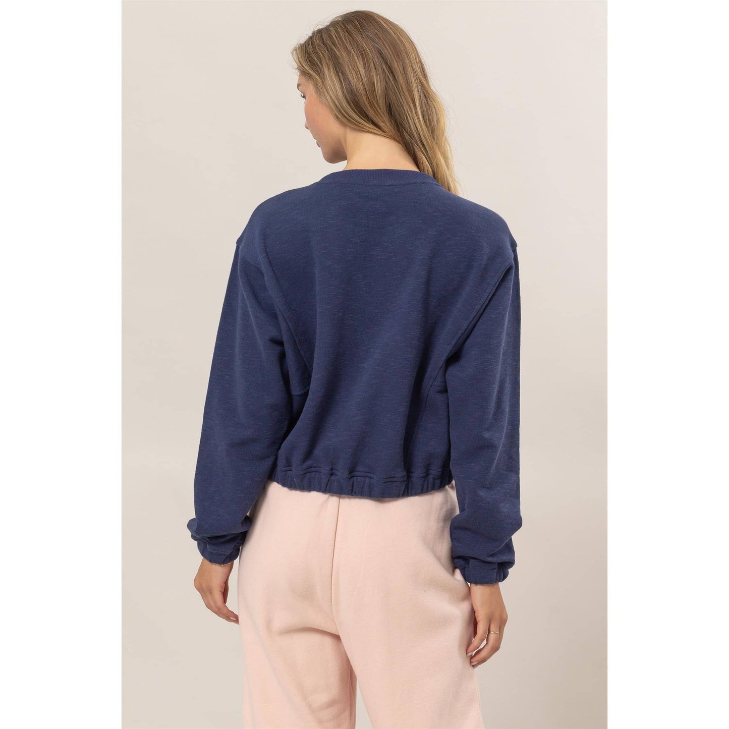 Cropped Pullover Sweatshirt