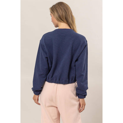 Cropped Pullover Sweatshirt