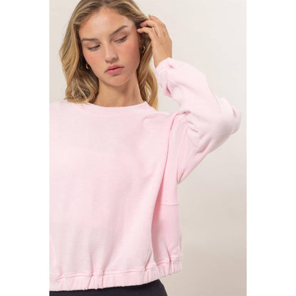 Cropped Pullover Sweatshirt