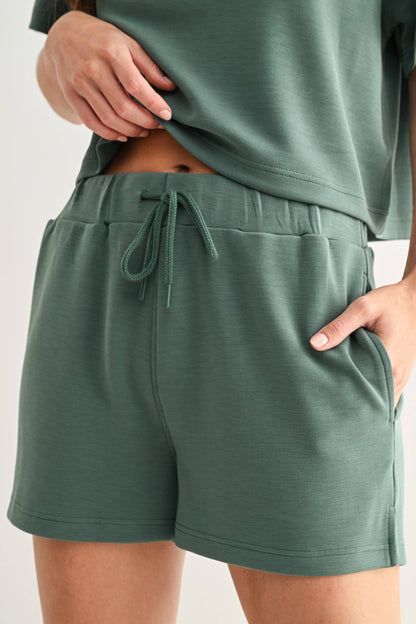 Pale Yellow Classic Shorts Set