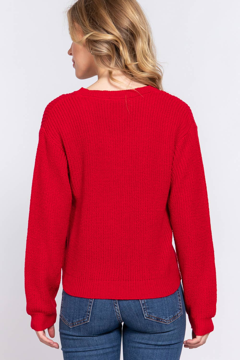 Long Sleeve V-neck Sweater