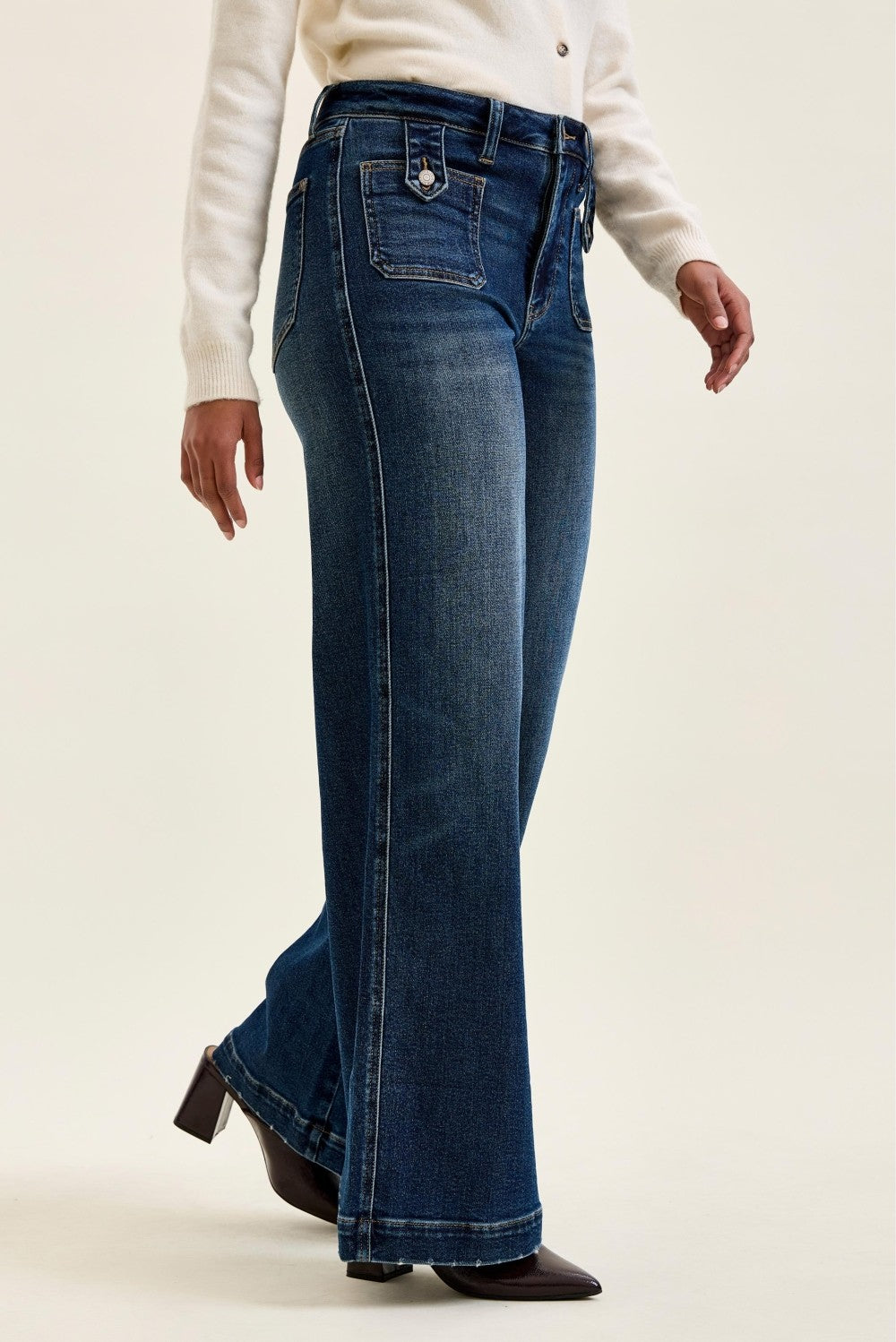 Judy Blue Lux High Waist Retro Wide Leg Jeans