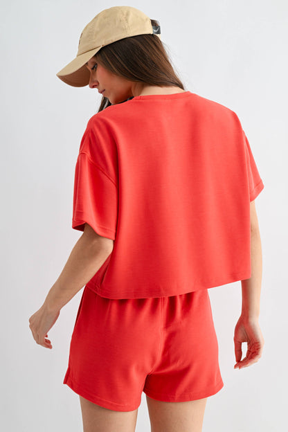 Pale Yellow Classic Shorts Set