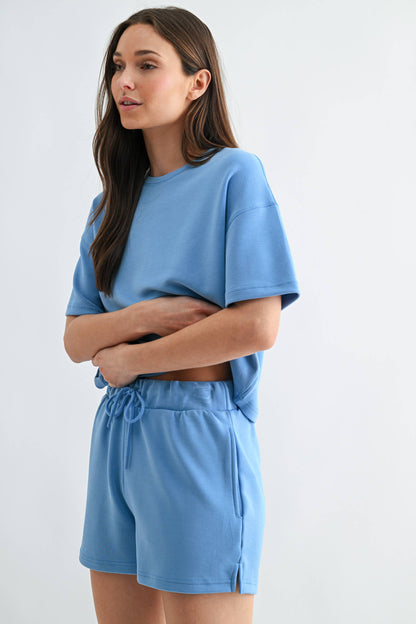 Pale Yellow Classic Shorts Set