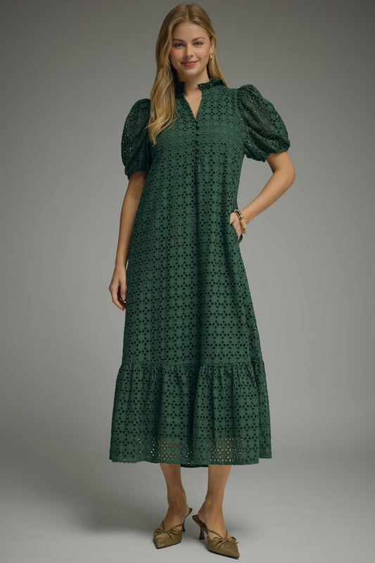 The Magnolia Eyelet Midi Dress
