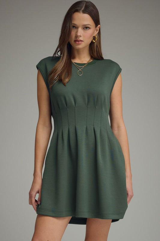 The Laurel Pintuck Mini Dress
