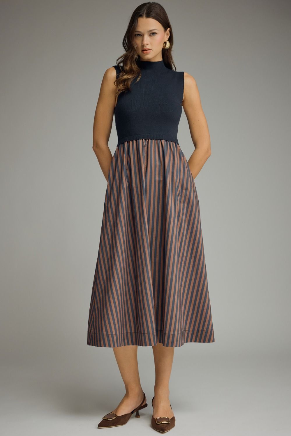 The Emerson Stripe Midi Dress