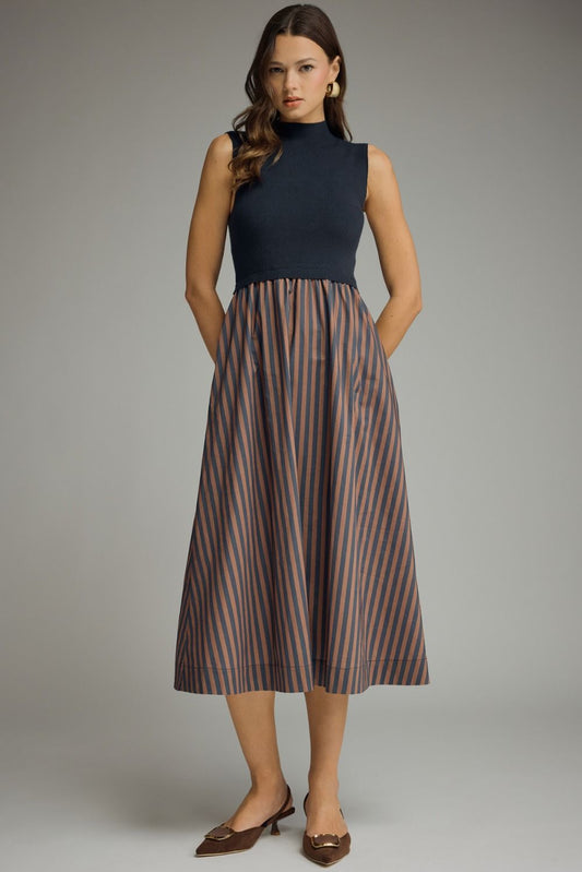 The Emerson Stripe Midi Dress