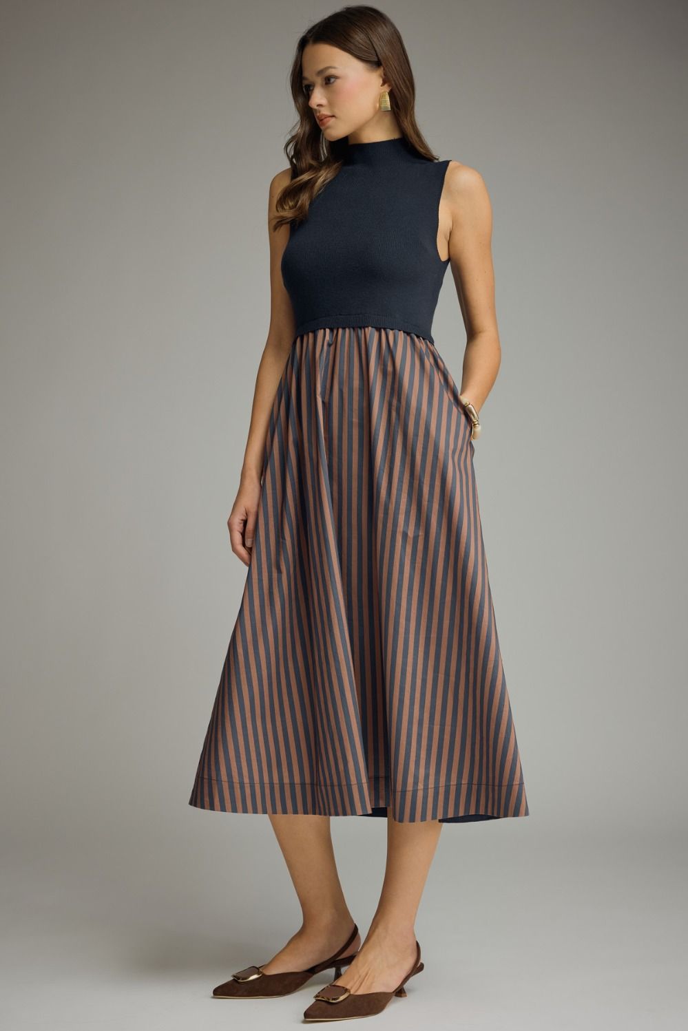 The Emerson Stripe Midi Dress