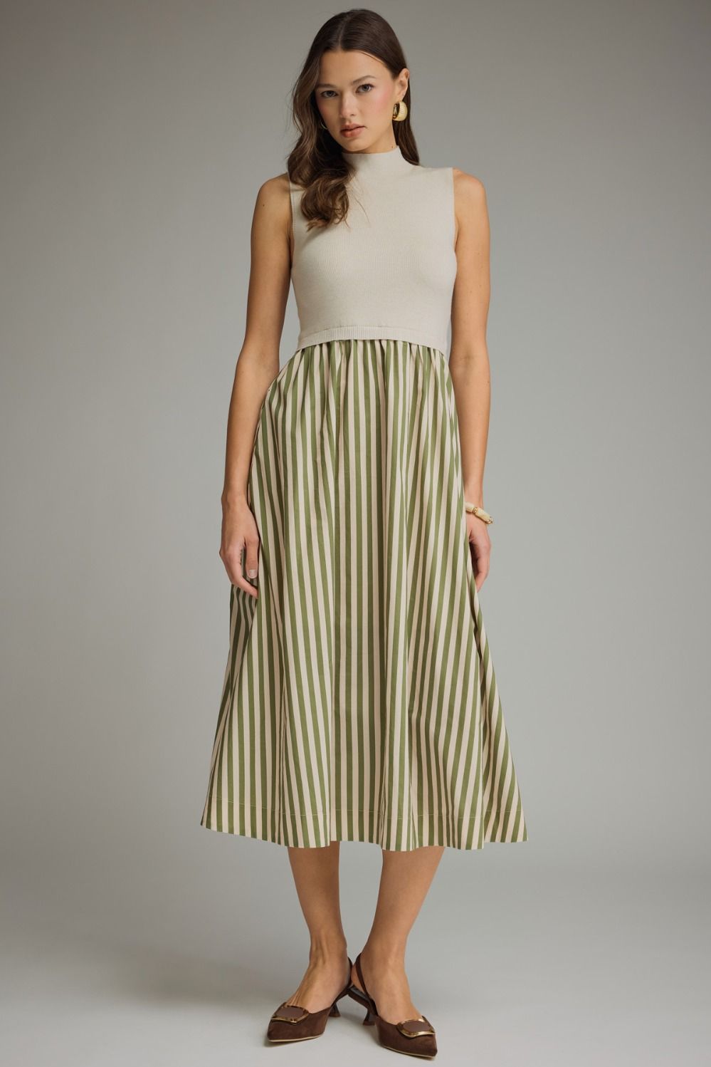 The Emerson Stripe Midi Dress