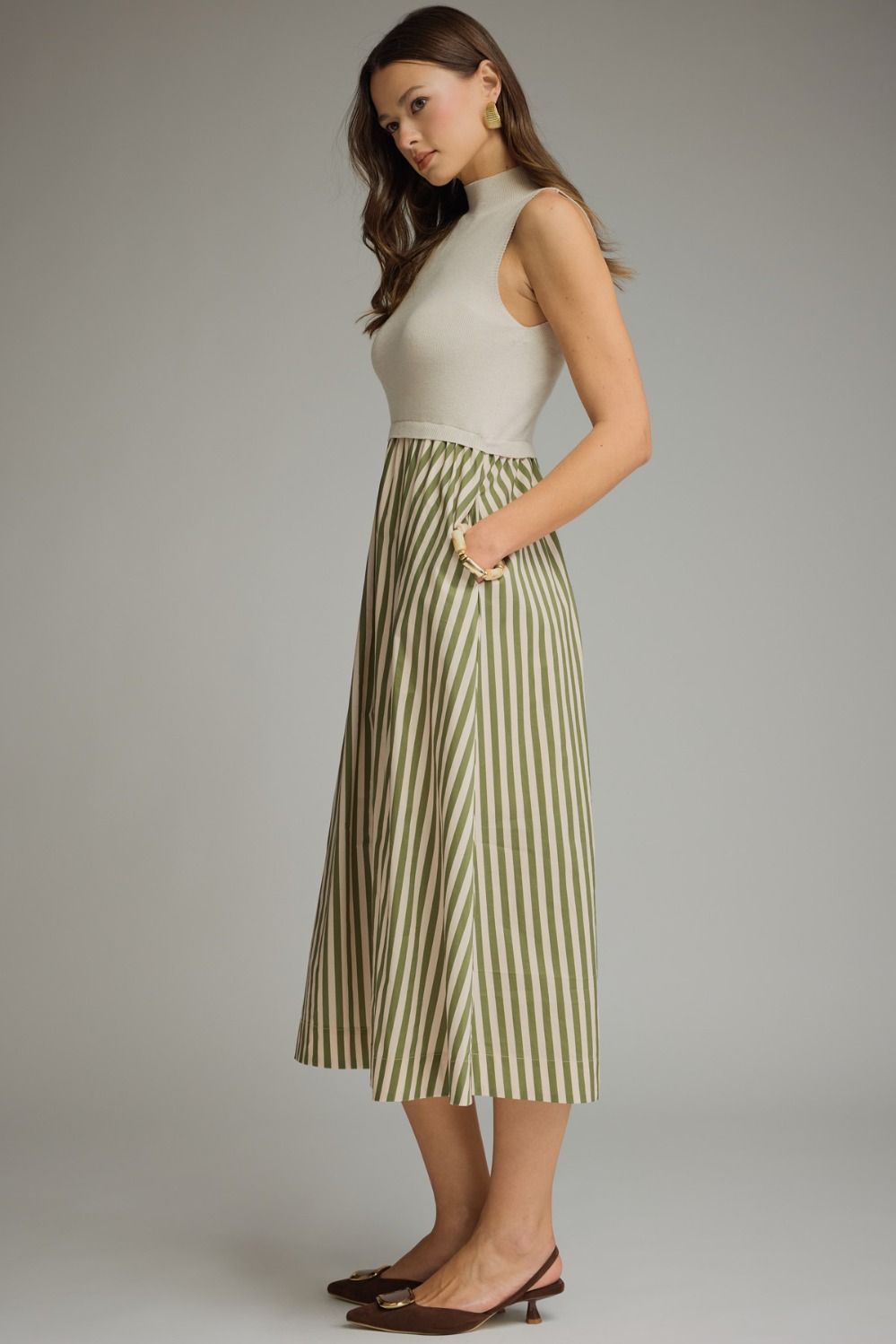The Emerson Stripe Midi Dress