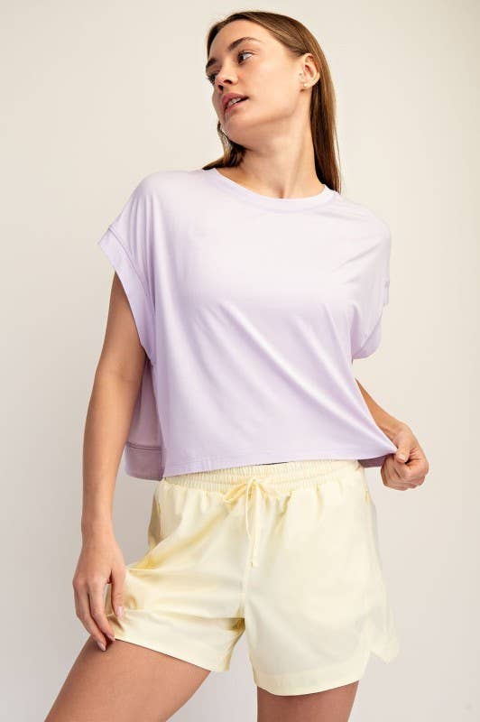 Short Sleeve Open Back Top