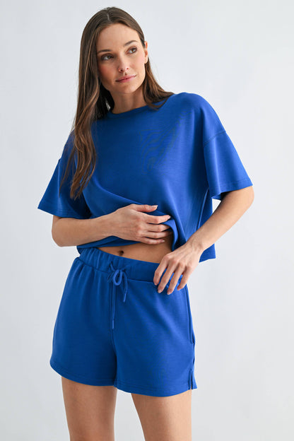 Pale Yellow Classic Shorts Set