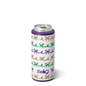 Swig MARDI GRAS BOWS Skinny Can Cooler 12 Oz