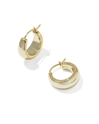 GABRIELLA SET OF HUGGIE EARRINGS - GOLD