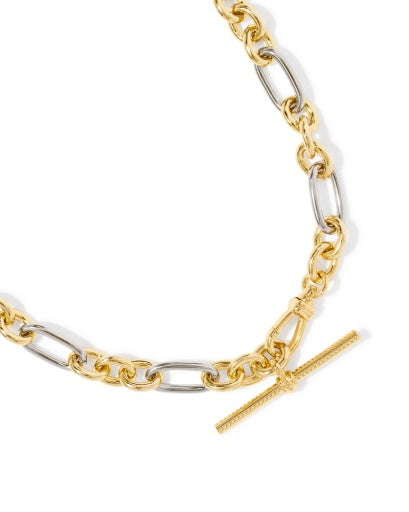 EMBRY LINK AND CHAIN NECKLACE - MIXED METAL