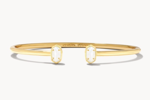 EMILIE CUFF BRACELET - GOLD IVORY MOTHER OF PEARL