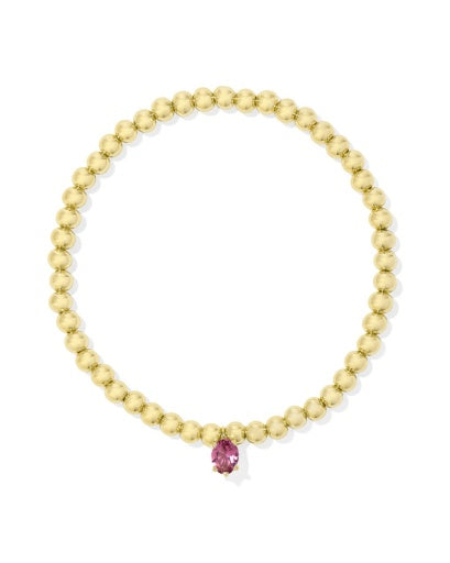 CAILIN STRETCH BRACELET - GOLD PINK CRYSTAL