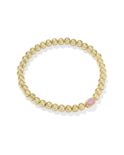 MINI ELAINA STRETCH BRACELET - GOLD CARNATION KYOCERA OPAL