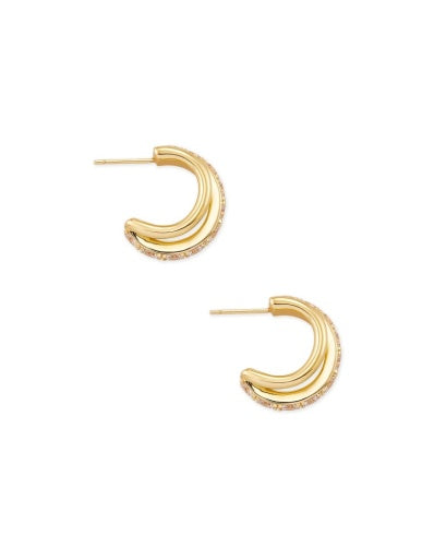 LIVY HUGGIE EARRINGS - GOLD METAL