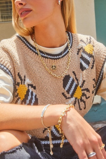 KORINNE CHAIN BRACELET - GOLD METAL