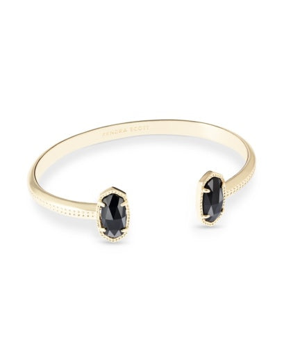 ELTON CUFF BRACELET - GOLD BLACK