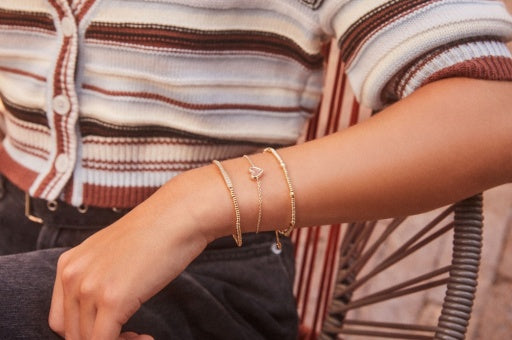 ADDISON STRETCH BRACELET - GOLD METAL
