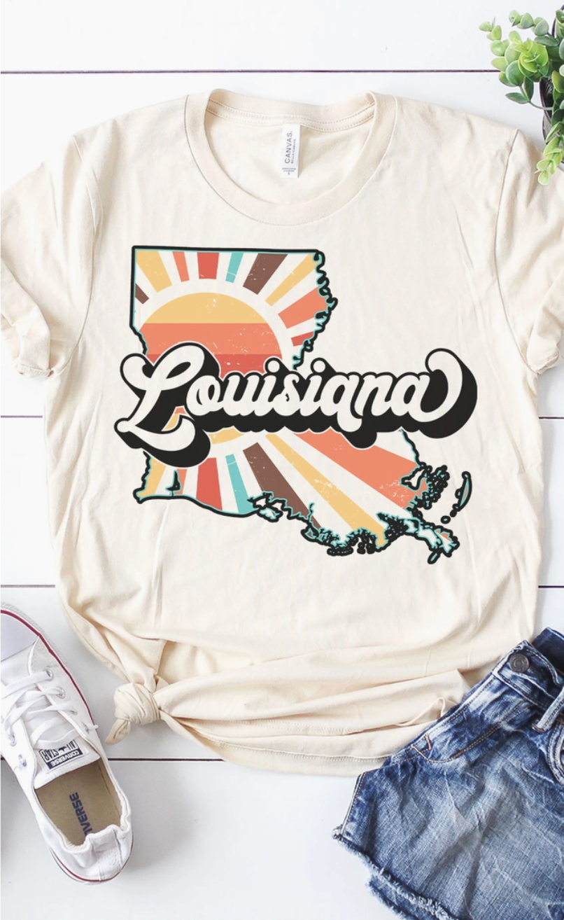 Louisiana Retro State Tee